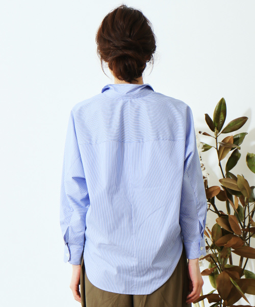 Abahouse Devinette（ドゥヴィネット）の「コットンブロードシャツ（シャツ/ブラウス・レディース・ホワイト/サックスブルー/ネイビー・FREE）」の14枚目の写真