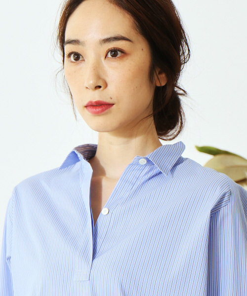 Abahouse Devinette（ドゥヴィネット）の「コットンブロードシャツ（シャツ/ブラウス・レディース・ホワイト/サックスブルー/ネイビー・FREE）」の13枚目の写真