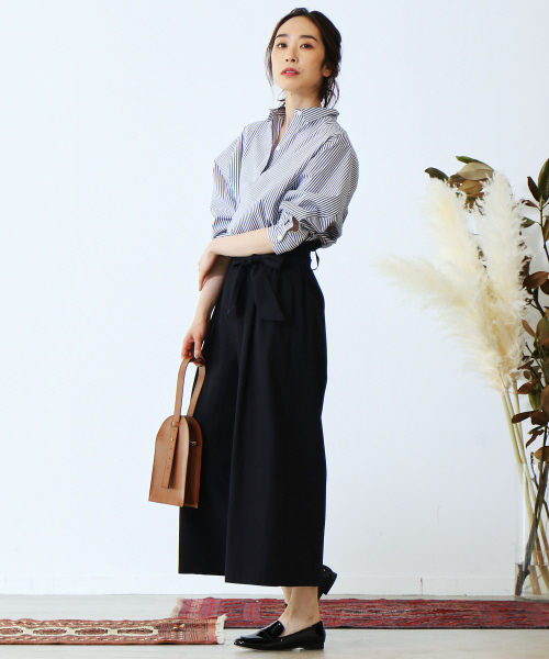 Abahouse Devinette（ドゥヴィネット）の「コットンブロードシャツ（シャツ/ブラウス・レディース・ホワイト/サックスブルー/ネイビー・FREE）」の9枚目の写真