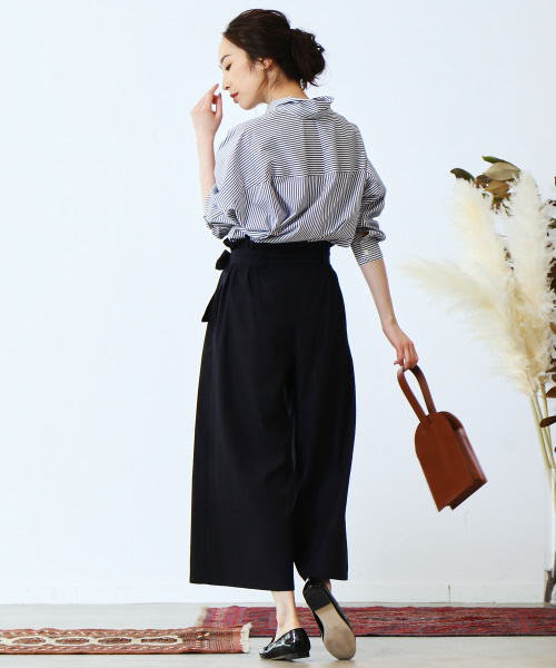 Abahouse Devinette（ドゥヴィネット）の「コットンブロードシャツ（シャツ/ブラウス・レディース・ホワイト/サックスブルー/ネイビー・FREE）」の8枚目の写真