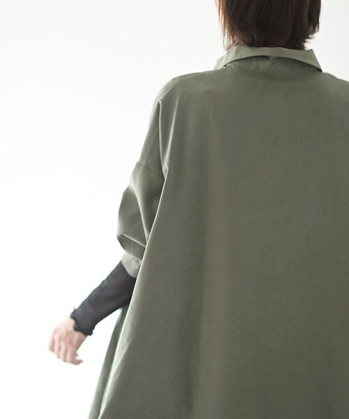 rps(アールピーエス)の「ピーチ起毛ドルマンシャツワンピース(シャツワンピース・レディース・ブラック/ブラウン/グレイッシュベージュ/ダークグリーン/ベージュ系その他/モカ/ダークベージュ/グレー/ライトベージュ/カーキ・M/フリー)」の19枚目の写真