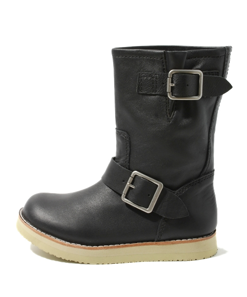 JOEY HYSTERIC（ジョーイヒステリック）の「レザーエンジニアブーツ（ブーツ・キッズ・ブラック・SMALL/MEDIUM/LARGE/X-LARGE）」の2枚目の写真
