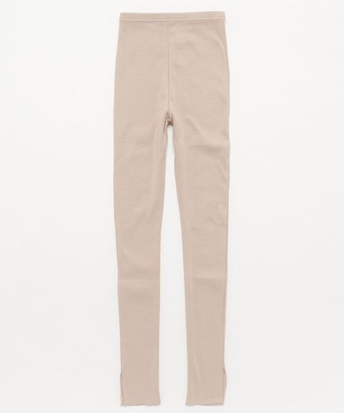 SHIPS（シップス）の「サイドスリットレギンスパンツ◇（レギンス/スパッツ・レディース・ブラック/オリーブ/ベージュ/グレー・ONE SIZE）」の3枚目の写真