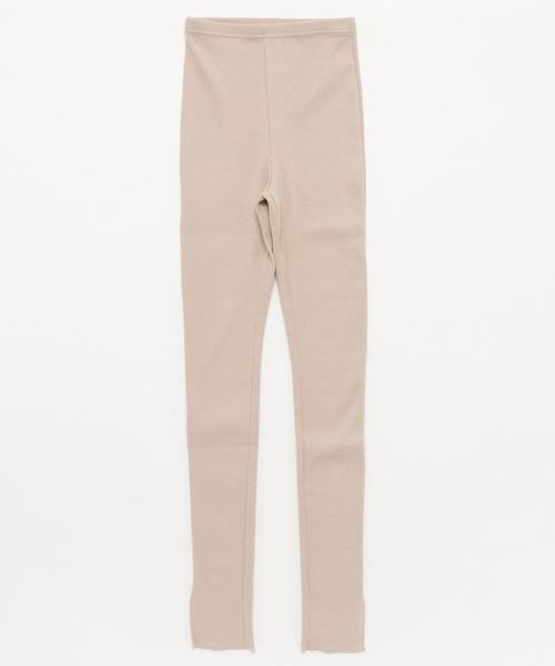 SHIPS（シップス）の「サイドスリットレギンスパンツ◇（レギンス/スパッツ・レディース・ブラック/オリーブ/ベージュ/グレー・ONE SIZE）」の5枚目の写真