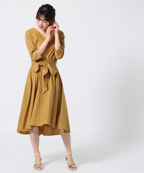 Bliss Point ブリスポイント の Vネックウエストベルトワンピース 71 ワンピース Wear