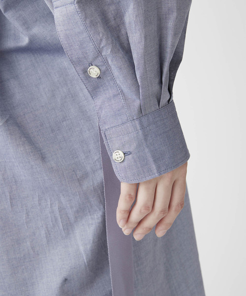 TRUNO by NOISE MAKER（トルノバイノイズメーカー）の「ウエストリボン2wayオーバーシャツワンピース（シャツワンピース・レディース・オフホワイト/ブラック/ネイビー・FREE）」の15枚目の写真