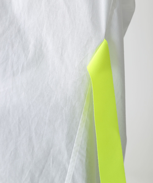 TRUNO by NOISE MAKER（トルノバイノイズメーカー）の「ウエストリボン2wayオーバーシャツワンピース（シャツワンピース・レディース・オフホワイト/ブラック/ネイビー・FREE）」の18枚目の写真