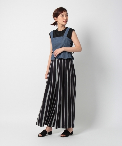 laboratory work（ラボラトリーワーク）の「サイドレースアップビスチェ（シャツ/ブラウス・レディース・インディゴブルー/ブルー・MEDIUM）」の11枚目の写真