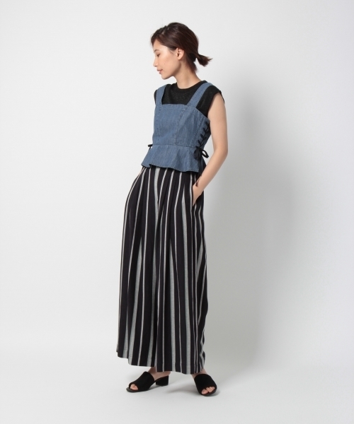 laboratory work（ラボラトリーワーク）の「サイドレースアップビスチェ（シャツ/ブラウス・レディース・インディゴブルー/ブルー・MEDIUM）」の12枚目の写真