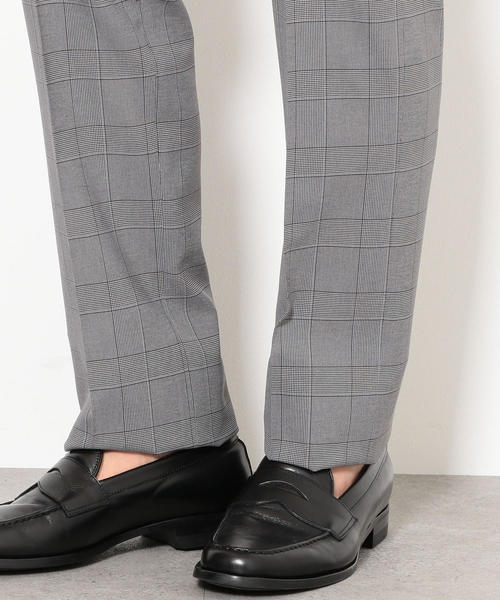 green label relaxing（グリーンレーベルリラクシング）の「ACTIVE PLUS グレンチェック スリム ノープリーツ パンツ＜ストレッチ、防シワ、ウォッシャブル＞ ◆（スラックス・メンズ・ネイビー/ダークグレー・72cm/76ｃｍ/80ｃｍ/84ｃｍ/88ｃｍ）」の10枚目の写真