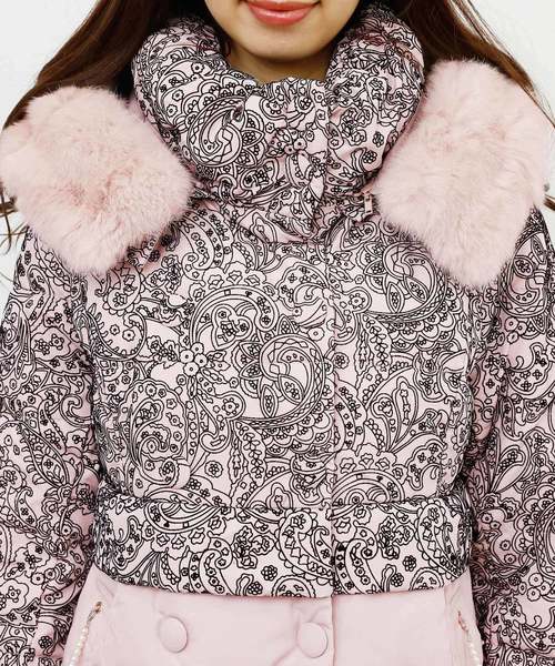 ElegChic(エレグシック)の「ペイズリーエンブロイダリーフード ロング ダウンコート 結婚式対応(ダウンジャケット/コート・レディース・ブラック/ベージュ/ピンクベージュ・M/L)」の19枚目の写真