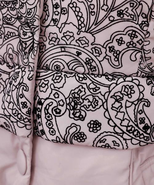 ElegChic(エレグシック)の「ペイズリーエンブロイダリーフード ロング ダウンコート 結婚式対応(ダウンジャケット/コート・レディース・ブラック/ベージュ/ピンクベージュ・M/L)」の10枚目の写真