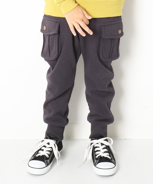 devirock（デビロック）の「まるで着る毛布 裏シャギーカーゴパンツ ロングパンツ（その他パンツ・キッズ・ブラック/ネイビー/カーキ/カモフラージュ/ヘザーチャコール/パープル系その他・110cm/120cm/140cm/130cm/150cm/160cm/100cm）」の5枚目の写真
