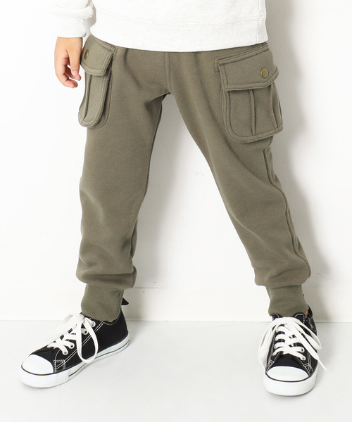 devirock（デビロック）の「まるで着る毛布 裏シャギーカーゴパンツ ロングパンツ（その他パンツ・キッズ・ブラック/ネイビー/カーキ/カモフラージュ/ヘザーチャコール/パープル系その他・110cm/120cm/140cm/130cm/150cm/160cm/100cm）」の3枚目の写真