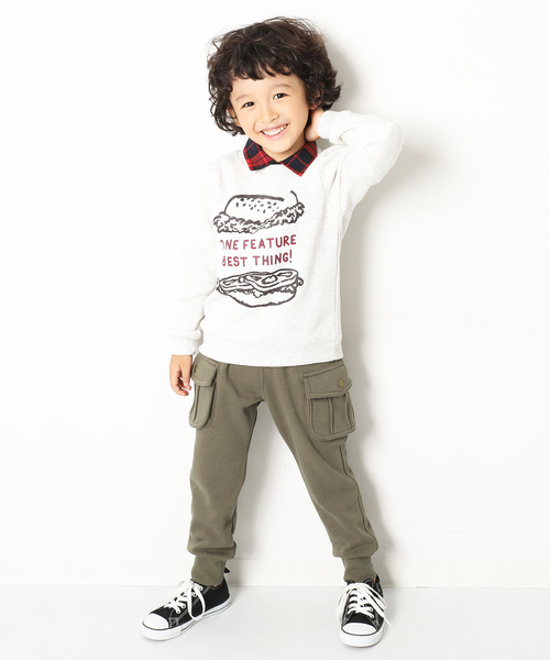 devirock（デビロック）の「まるで着る毛布 裏シャギーカーゴパンツ ロングパンツ（その他パンツ・キッズ・ブラック/ネイビー/カーキ/カモフラージュ/ヘザーチャコール/パープル系その他・110cm/120cm/140cm/130cm/150cm/160cm/100cm）」の9枚目の写真