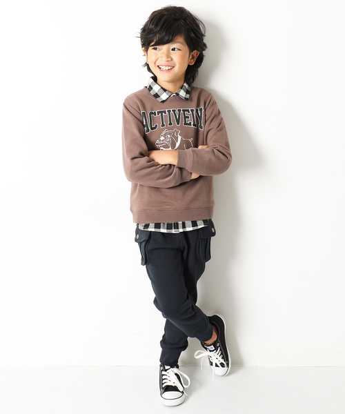 devirock（デビロック）の「まるで着る毛布 裏シャギーカーゴパンツ ロングパンツ（その他パンツ・キッズ・ブラック/ネイビー/カーキ/カモフラージュ/ヘザーチャコール/パープル系その他・110cm/120cm/140cm/130cm/150cm/160cm/100cm）」の10枚目の写真