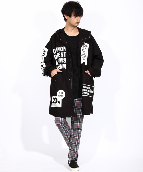 8(eight)（エイト）の「ビッグ モッズコート ロゴ プリント（モッズ