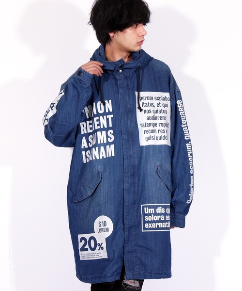 8(eight)（エイト）の「ビッグ モッズコート ロゴ プリント（モッズ