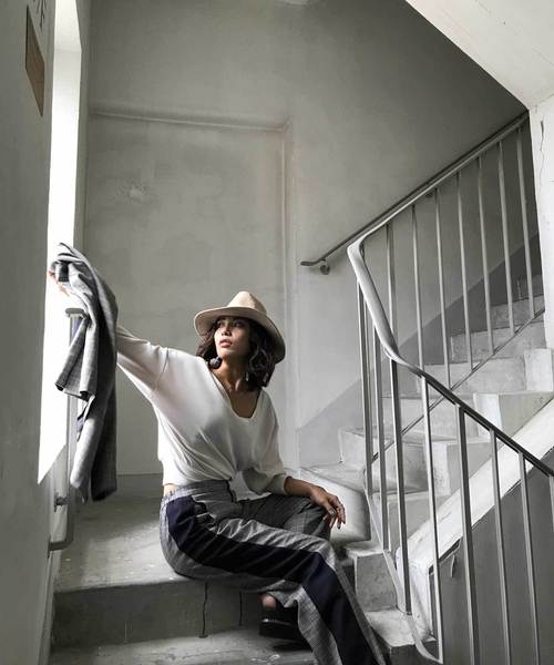 CIEL'AIR（シエルエアー）の「【CIEL'AIR/シエルエアー】オフショルダービッグシルエットトップス（Tシャツ/カットソー・レディース・ブラック/ベージュ/ワイン・FREE）」の12枚目の写真