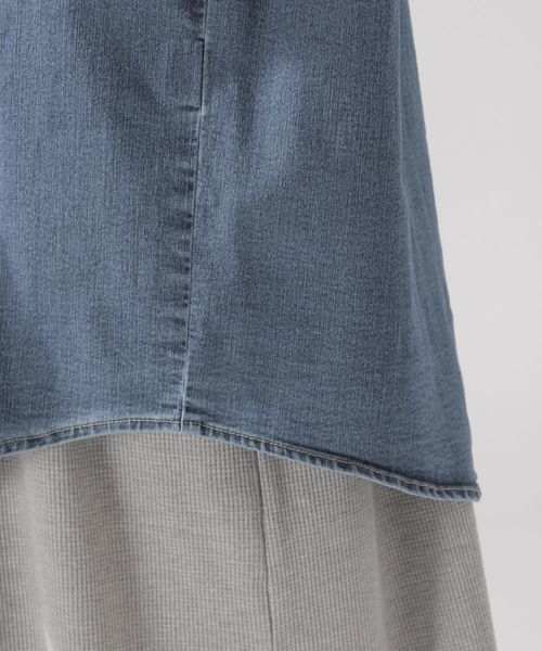 BAYFLOW（ベイフロー）の「デニムビックシャツ（シャツ/ブラウス・レディース・サックスブルー/インディゴブルー・MEDIUM）」の10枚目の写真