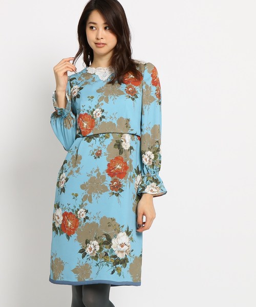 セール Select 洗える ローズプリントワンピース ワンピース ローズプリントワンピース 545 18 02 をセール価格で購入できます World Store Sunauna スーナウーナ のファッション 新型新入荷