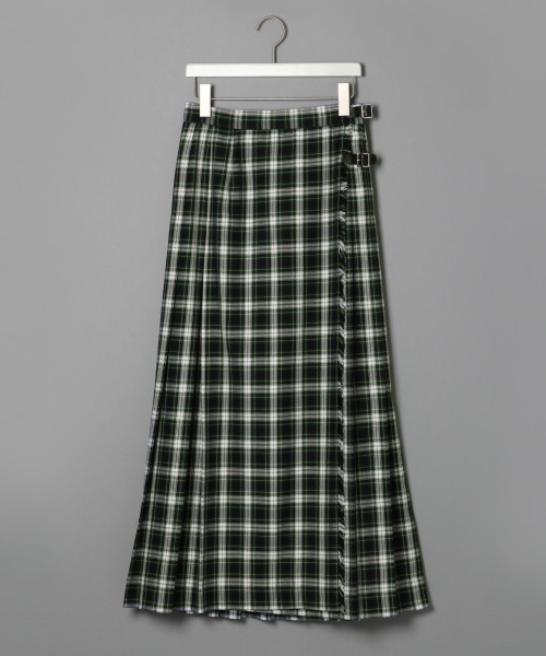 LOWRYS FARM(ローリーズファーム)の「タータンプリーツロングスカート 818196(スカート・レディース・ネイビー/イエロー・MEDIUM/LARGE)」の1枚目の写真