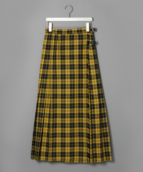 LOWRYS FARM(ローリーズファーム)の「タータンプリーツロングスカート 818196(スカート・レディース・ネイビー/イエロー・MEDIUM/LARGE)」の2枚目の写真