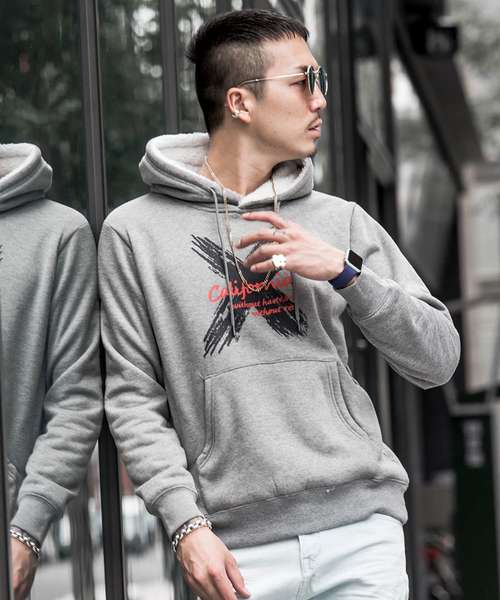 JOKER（ジョーカー）の「プリント裏ボアプルオーバーパーカー スウェット トレーナー メンズ（パーカー・メンズ・ブラック/ネイビー/オフホワイト/ホワイト系その他/ブラック系その他/杢グレー/グレー系その他/ブルー系その他/ホワイト系その他2/ブラック系その他2/グレー系その他2/ブルー系その他2・S/M/L/XL/XXL）」の7枚目の写真