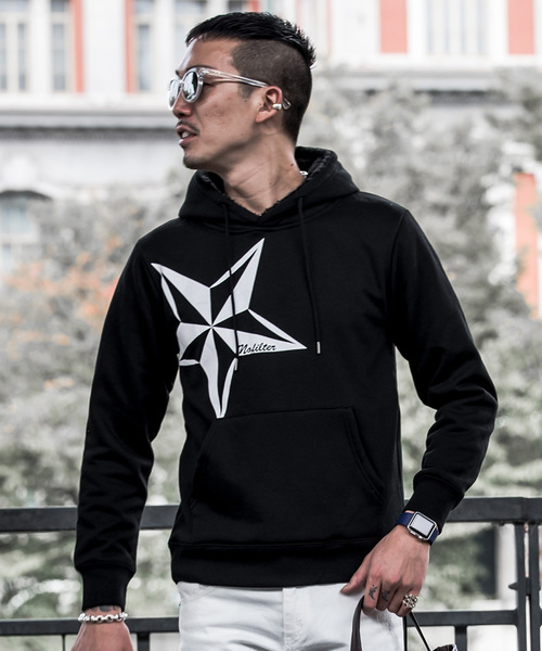 JOKER（ジョーカー）の「プリント裏ボアプルオーバーパーカー スウェット トレーナー メンズ（パーカー・メンズ・ブラック/ネイビー/オフホワイト/ホワイト系その他/ブラック系その他/杢グレー/グレー系その他/ブルー系その他/ホワイト系その他2/ブラック系その他2/グレー系その他2/ブルー系その他2・S/M/L/XL/XXL）」の6枚目の写真