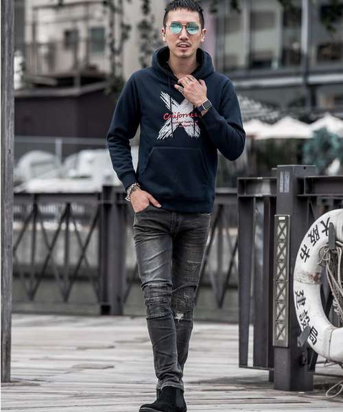 JOKER（ジョーカー）の「プリント裏ボアプルオーバーパーカー スウェット トレーナー メンズ（パーカー・メンズ・ブラック/ネイビー/オフホワイト/ホワイト系その他/ブラック系その他/杢グレー/グレー系その他/ブルー系その他/ホワイト系その他2/ブラック系その他2/グレー系その他2/ブルー系その他2・S/M/L/XL/XXL）」の14枚目の写真