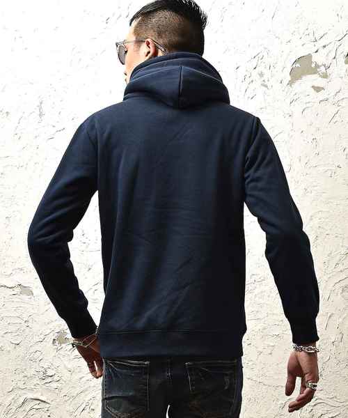 JOKER（ジョーカー）の「プリント裏ボアプルオーバーパーカー スウェット トレーナー メンズ（パーカー・メンズ・ブラック/ネイビー/オフホワイト/ホワイト系その他/ブラック系その他/杢グレー/グレー系その他/ブルー系その他/ホワイト系その他2/ブラック系その他2/グレー系その他2/ブルー系その他2・S/M/L/XL/XXL）」の16枚目の写真