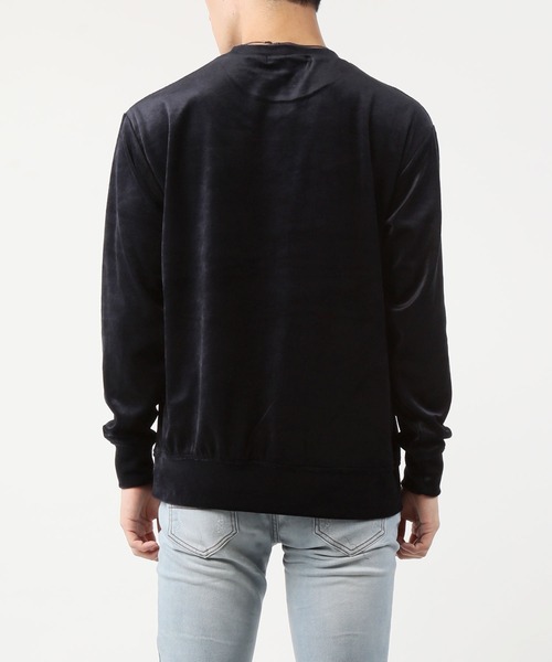 TopIsm（トップイズム）の「ビッグシルエット クルーネック ベロアカットソー（Tシャツ/カットソー・メンズ・ブラック/ベージュ/ネイビー/カーキ/ワイン・M/L）」の9枚目の写真