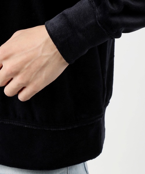 TopIsm（トップイズム）の「ビッグシルエット クルーネック ベロアカットソー（Tシャツ/カットソー・メンズ・ブラック/ベージュ/ネイビー/カーキ/ワイン・M/L）」の13枚目の写真