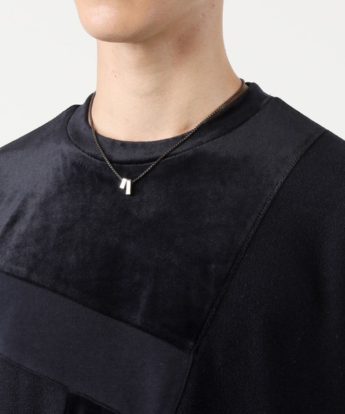 TopIsm（トップイズム）の「ビッグシルエット クルーネック ベロアカットソー（Tシャツ/カットソー・メンズ・ブラック/ベージュ/ネイビー/カーキ/ワイン・M/L）」の14枚目の写真