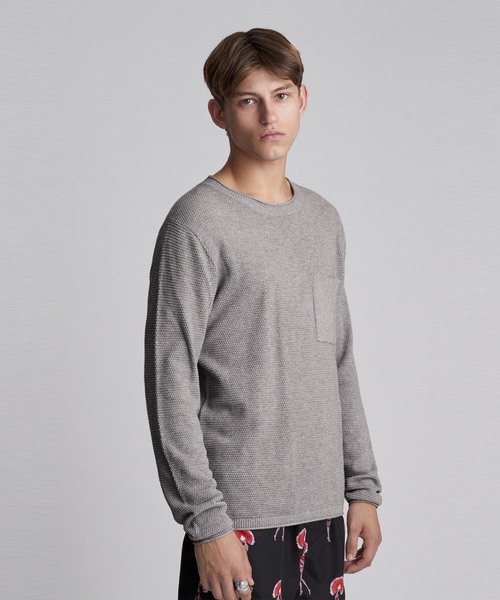 Saturdays NYC（サタデーズ ニューヨークシティ ）の「Kevin Tuckstitch Sweater（ニット/セーター・メンズ・ブラック/グレー・X-SMALL/S/M/L/XL）」の9枚目の写真