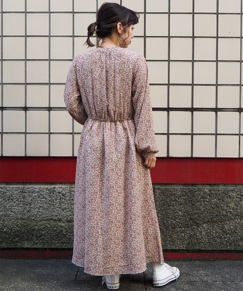 tiptop(ティップトップ)の「キーネック前釦ワンピース(ワンピース・レディース・ネイビー/オフホワイト/グリーン/ダークグレー・FREE)」の6枚目の写真