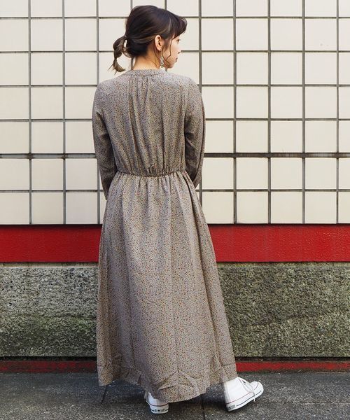 tiptop(ティップトップ)の「キーネック前釦ワンピース(ワンピース・レディース・ネイビー/オフホワイト/グリーン/ダークグレー・FREE)」の9枚目の写真