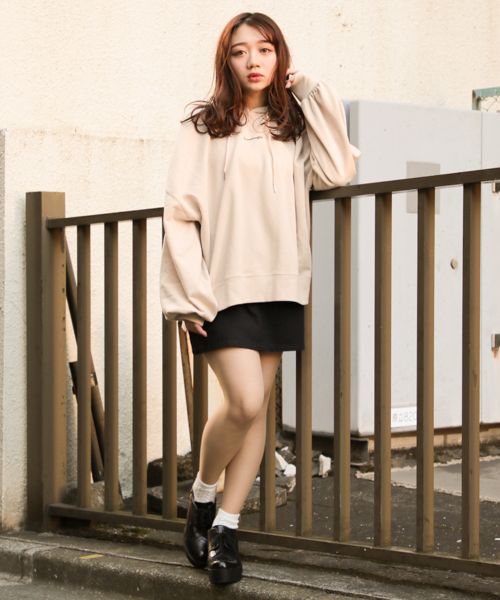 apres jour（アプレジュール）の「刺繍ロゴフーディ【ZOZOTOWN限定アイテム】（パーカー・レディース・ブラック/ベージュ/ラベンダー・フリー）」の9枚目の写真