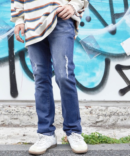 スーパーストレッチテーパードスキニーデニムパンツ MONO-MART│MONO  