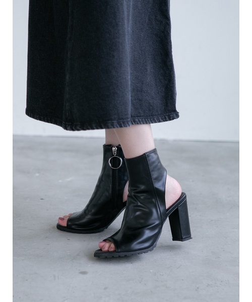 amel（エイメル）の「オープントゥヒールブーツ（ブーツ）」 - WEAR