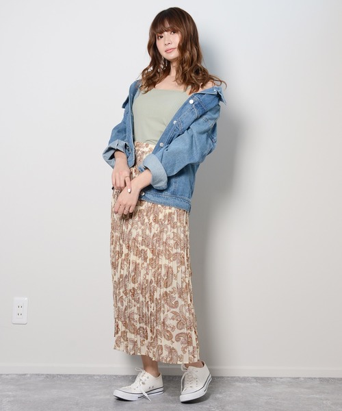 shopnikoniko(ショップニコニコ)の「ペイズリー柄プリーツスカート(スカート・レディース・ネイビー/ブラウン/アイボリー・フリー)」の12枚目の写真
