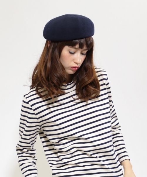 Another Edition（アナザーエディション）の「AE SS BRT（ハンチング/ベレー帽・レディース・グレー/ネイビー・フリー）」の2枚目の写真