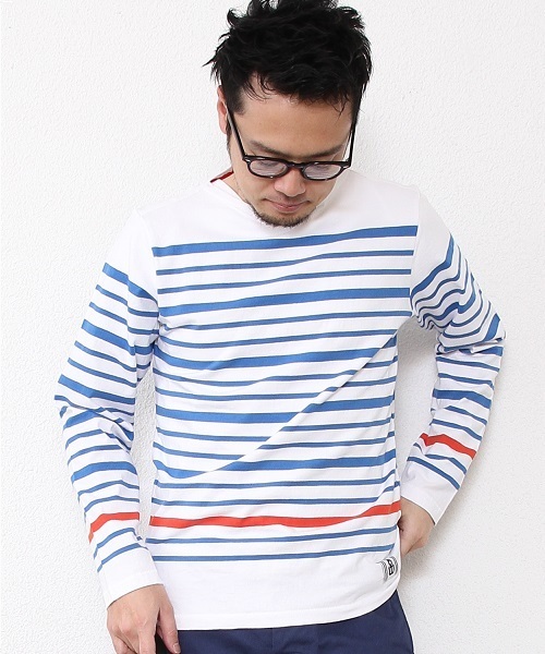 coen（コーエン）の「【MBC】ナバルボーダーカットソー（Tシャツ/カットソー・メンズ・ホワイト/ネイビー・LARGE/MEDIUM/SMALL/X-SMALL/X-LARGE）」の2枚目の写真