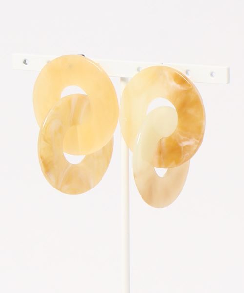 LOWRYS FARM(ローリーズファーム)の「マル2レンピアス 848901(ピアス(両耳用)・レディース・グレー/アイボリー/ブラウン・FREE)」の1枚目の写真