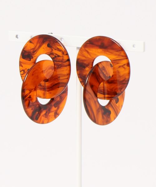 LOWRYS FARM(ローリーズファーム)の「マル2レンピアス 848901(ピアス(両耳用)・レディース・グレー/アイボリー/ブラウン・FREE)」の3枚目の写真