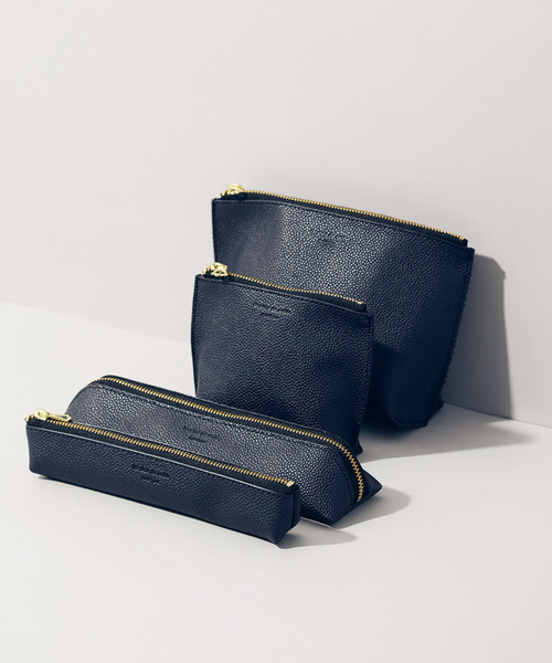 HIGHTIDE（ハイタイド）の「Grains de sable サーブル ファスナーポーチ M（ポーチ・レディース・グレー/ネイビー/キャメル・FREE）」の8枚目の写真