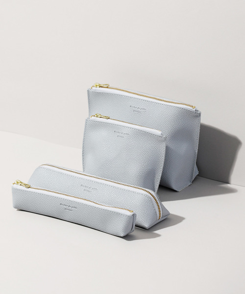 HIGHTIDE（ハイタイド）の「Grains de sable サーブル ファスナーポーチ M（ポーチ・レディース・グレー/ネイビー/キャメル・FREE）」の9枚目の写真