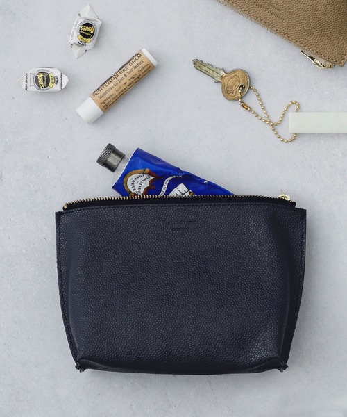 HIGHTIDE（ハイタイド）の「Grains de sable サーブル ファスナーポーチ M（ポーチ・レディース・グレー/ネイビー/キャメル・FREE）」の11枚目の写真