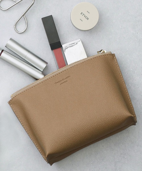 HIGHTIDE（ハイタイド）の「Grains de sable サーブル ファスナーポーチ M（ポーチ・レディース・グレー/ネイビー/キャメル・FREE）」の15枚目の写真