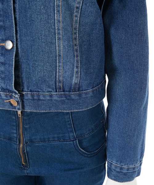 fifth（フィフス）の「コンパクトデニムジャケット（ライダースジャケット・レディース・ブルー・LARGE/MEDIUM）」の9枚目の写真